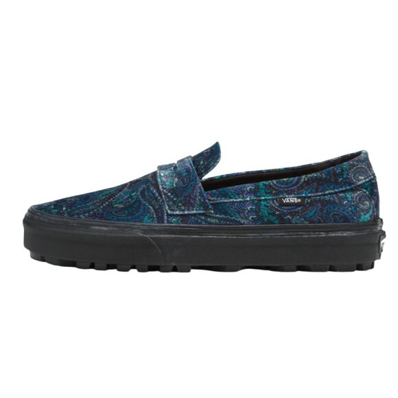 New! Size: 4.5 Men/6 Women | VANS Style 53 Velvet Shoes Paisley | Blue Color - Picture 3 of 14